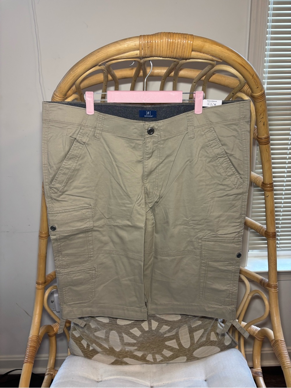 George Mens Khaki Cargo Shorts - Neutral Tan